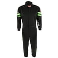 thumbnail image 3 of RaceQuip 1950795RQP Pro-1 Driving Suit SFI 3.2A/1 Black/Green Stripe Youth Large, 3 of 3
