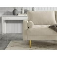 thumbnail image 6 of Pemberly Row 58" Upholstered Velvet & Metal Loveseat in Ivory, 6 of 11
