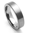 thumbnail image 2 of Men Women Tungsten Carbide Wedding Band Ring 6mm Comfort Fit Brushed Flat Ring For Men & Women, 2 of 3