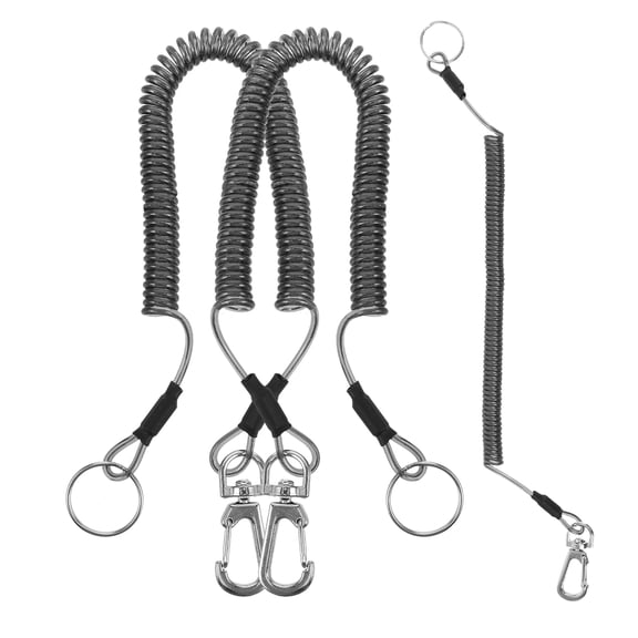 Masteelf  3 Pcs Retractable Keychain Lanyard Spring Rope Elastic