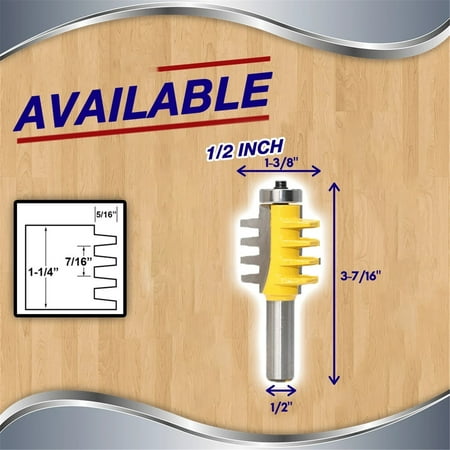 

Milling Cutter T-Shape Bit 1/2 Hardened Bit Shank Tongue Router Wood Solid Steel Groove Tools & Home Improvement