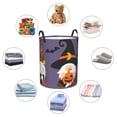 thumbnail image 4 of Balery Halloween Gnomes Cesta de ropa redonda con asas, impermeable, independiente, para ropa, juguetes, dormitorio y familia-Medium, 4 of 6