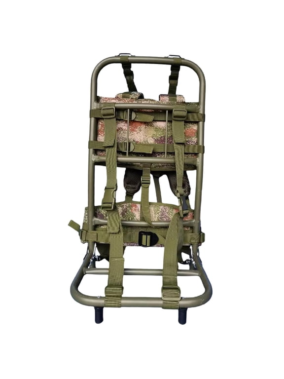 60kg Heavy Carrying Backpack Frame Aluminum Alloy Nylon Portable Sturdy Rucksack Green