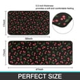 thumbnail image 7 of Black Christmas Cherry Pattern Kitchen Rugs Sets Of 2,Anti Fatigue Kitchen Mat Rugs Non Slip Washable,Decorative Kitchen Floor Mats for Kitchen,Sink,Laundry,17"X30"+17"X47", 7 of 7