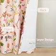thumbnail image 2 of DriftAway Lauren Pink Blackout Curtains for Bedroom Colorful Watercolor Branch Printed Pattern Lined Thermal Insulated Grommet Drapes 2 Panels for Girls Living Room 90 Inch Flesh/Baby/Light Pink, 2 of 8
