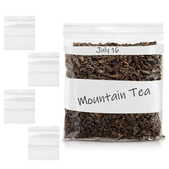 Pack of 500 Clear Zipper Stand Up Pouches, Quart 7 x 8   4 BG. Polyethylene Gusseted Bags 7x8. Thickness 1.75 mil. Plastic Bags for Packing and Storing. Great for Industrial, Food Service.