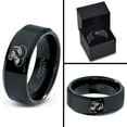 thumbnail image 4 of Tungsten Hissing Snake Python Serpent Band Ring 8mm Men Women Comfort Fit Black Beveled Edge Polished, 4 of 4