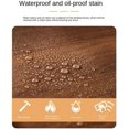 thumbnail image 6 of Twister.CK Sofa Side Table, C-Shape Tray Table with Wheels, Round Couch Coffee End Table, Adjustable Height for Home Office, Wood color, 6 of 8