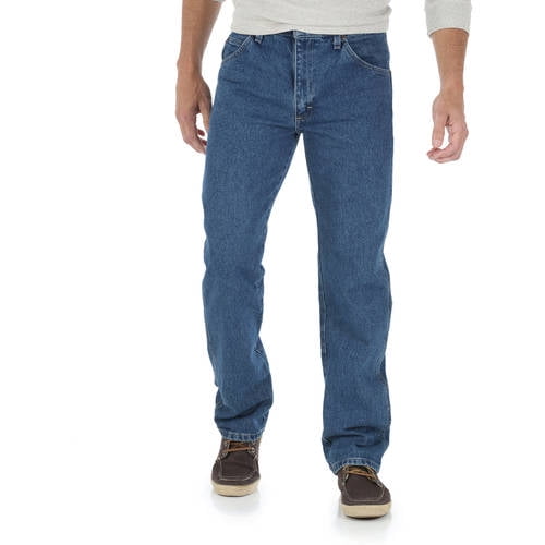 wrangler regular men's dark blue jeans