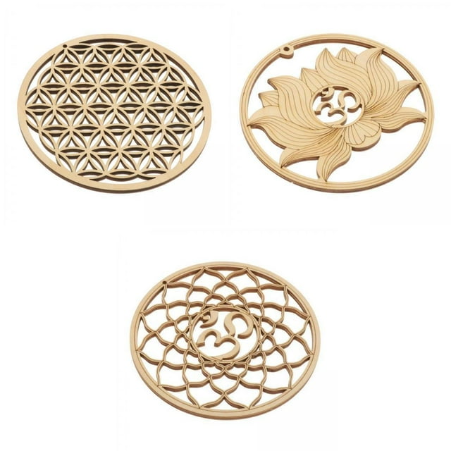 Escultura de pared de madera geometría sagrada Perfecl 14cm