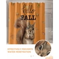 thumbnail image 6 of Fall Thanksgiving Shower Curtain Set ，Waterproof Fabric Shower Curtains Cute Squirrel Pumpkin Fall Leaves Orange Shower Curtains for Bathroom,Bathroom Decor 72"x78", 6 of 7