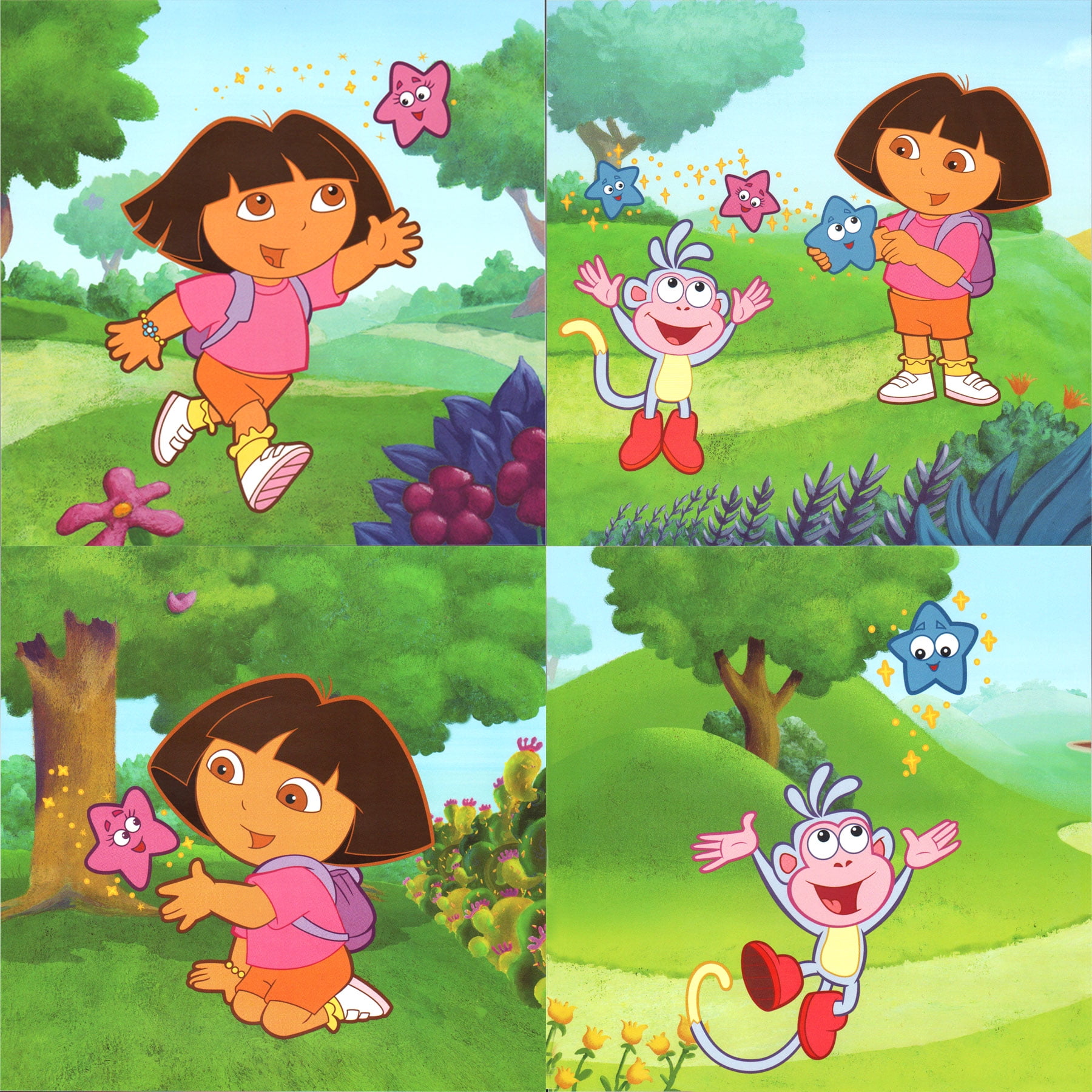 Dora Explorer Star Catcher Peel N Stick Wall Art Sticker Set Walmart Com Walmart Com