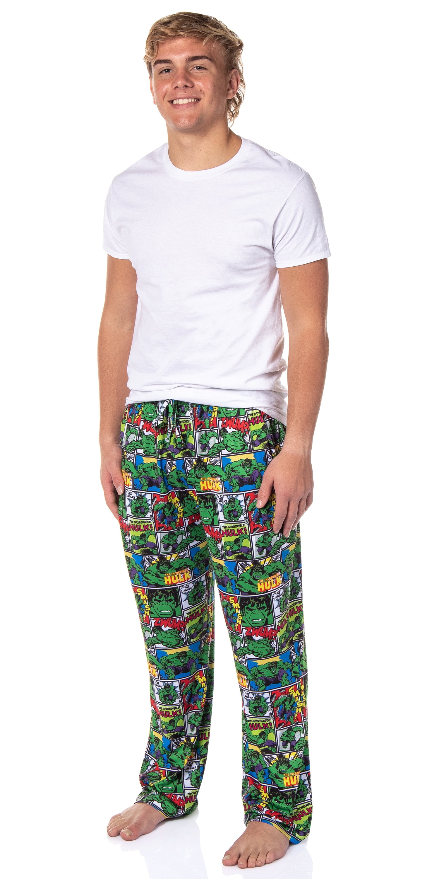 Marvel Mens Comic Classic Character The Incredible Hulk Sleep Pajama Pants