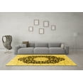 thumbnail image 3 of Ahgly Company Machine Washable Indoor Rectangle Persian Yellow Traditional Area Rugs, 6' x 9', 3 of 4