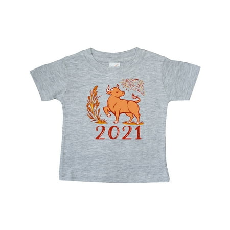 

Inktastic 2021 Chinese New Year Ox Gift Baby Boy or Baby Girl T-Shirt