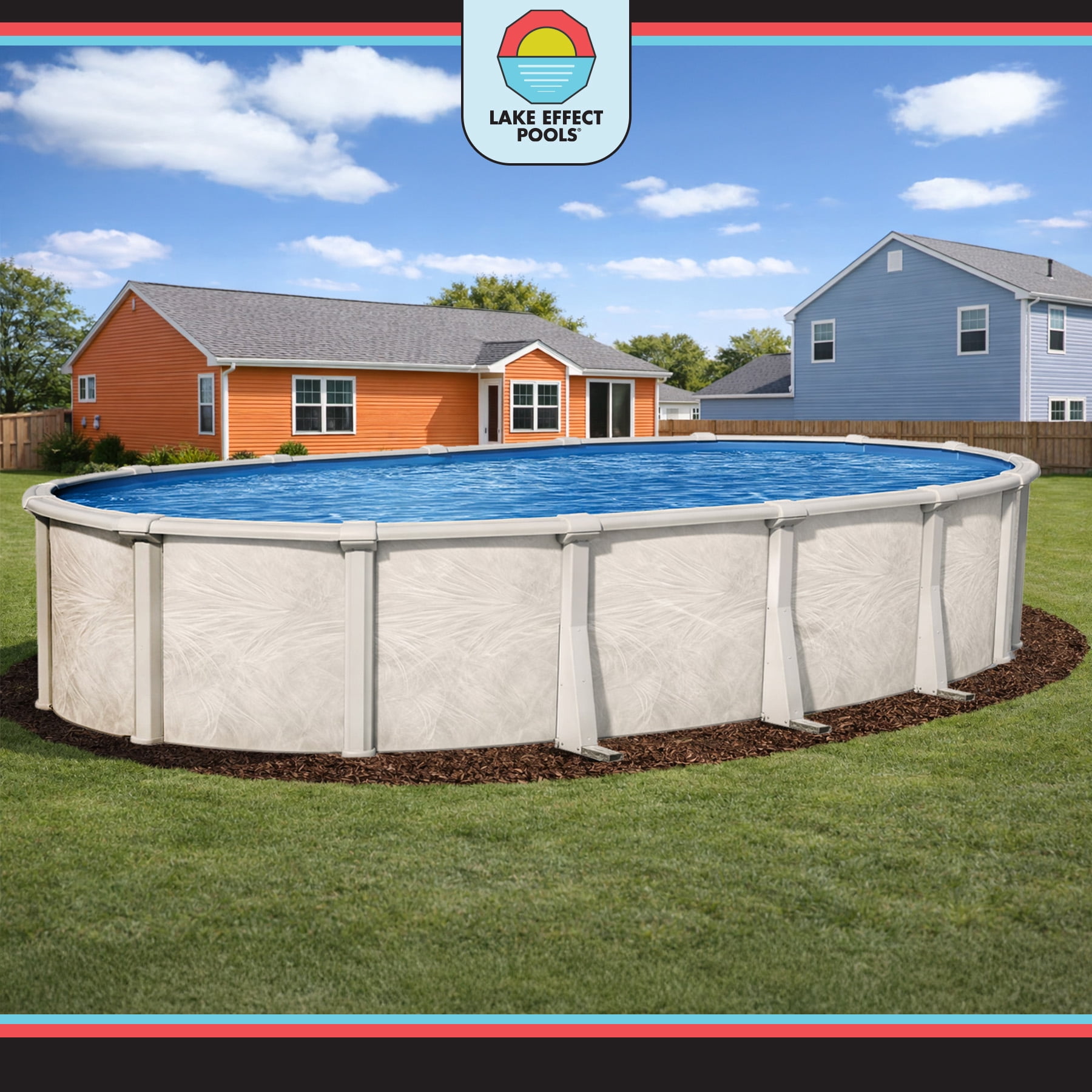 Lake Effect Pools Fallston 12' x 24' Oval x 52" Steel Sided Wall Above-Ground Swimming Pool