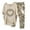 Khaki, variant on Womens Plus Size Cotton Linen Loose Fit Heart Rhinestone Top and Camo Cargo Pants Two Piece Set Size S-5XL