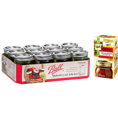 Ball 8oz. Jelly Jars, Lids and Bands, 12-Pack