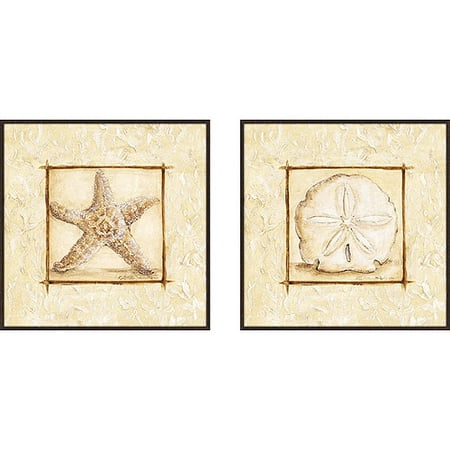 Starfish and Sand Dollar Framed Art, Set of 2 - Walmart.com