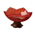 thumbnail image 2 of Bandeja para frutas y aperitivos con pedestal, práctica, elegante y multiusos, decoración para el hogar, centro de mesa, cocina, cumpleaños, hogar. Rojo claro, 2 of 8