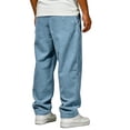 thumbnail image 4 of Ceisia Men's Corduroy Loose Straight Leg Casual Pants with Elastic Drawstring Waist & Pockets Sky Blue XXXL Gifts, 4 of 6
