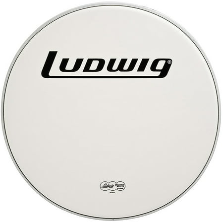 Ludwig LW4322 Coated White 22" Heavy-Weight Bass Drum Batter Head with Logo