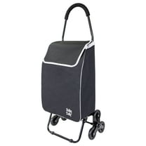 dbest products Stair Climber Trolley Dolly Sport Grocery Cart 3 Wheels Heavy Duty Shopping Hand Truck Made for Condos Apartments, 40 inch Handle Height Carrito de Compras con Ruedas, Black