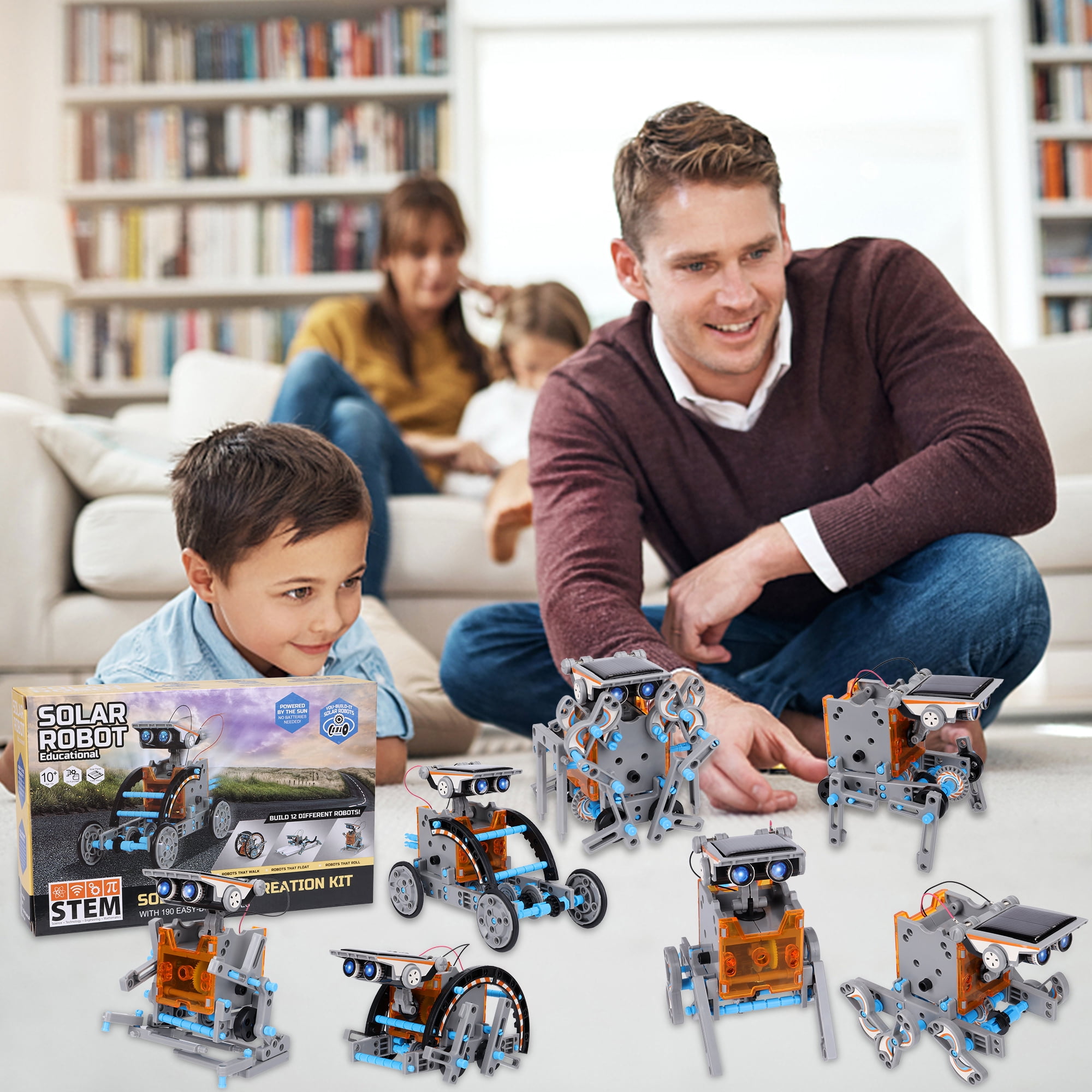 BOZTX 12-in-1 STEM Education DIY Solar Robot Toys Building Science