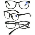 thumbnail image 3 of KOOSUFA Blue Light Blocking Reading Glasses +1.50 Women Men Spring Hinge Rectangle Computer Eyewear Readers Eyeglasses Black, 3 of 7