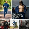 thumbnail image 5 of RDX Sauna Suit With Hood, Full Body Heat Weight Loss Suit, Anti Rip Long Sleeves Tracksuit, Boxing MMA Gym Fitness Running Slimming Zipper Jacket, Top Bottom Trouser Pants Sweat Suit Set Men Women, 5 of 8