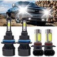 thumbnail image 2 of SecosAutoparts 4Pcs 4-Side LED Bulbs 9007 LED Headlight &9145 Fog Light/DRL Bulbs 10000LM Chips Dual Beam Led Bulb 6000K White Installation Halogen Replacement, 2 of 8