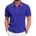 thumbnail image 2 of Men Short Sleeve Polo Shirt Athletic Breathable Classic Fit Quick Dry Performance Collared Top for Summer Sports Casual Wear, 2 of 7