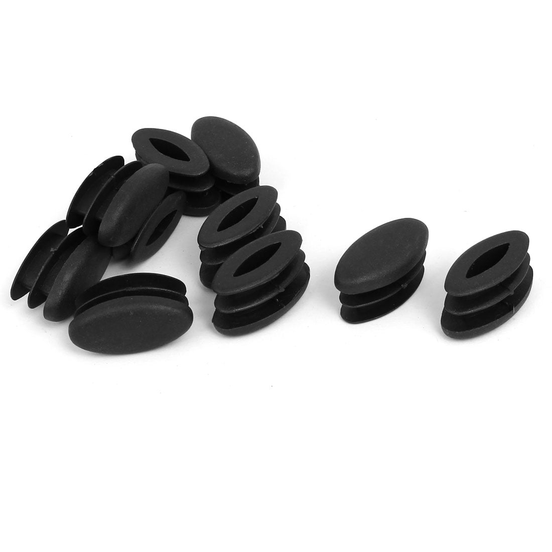 Furniture Table Leg Feet Oval Shape Protector Cover Pads 30mmx15mmx16mm 10pcs
