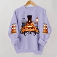 thumbnail image 2 of Women Halloween Sweatshirt Ghost Pumpkin Printed Round Neck Pullover Shirts Long Sleeved Loose Cute Spooky Fall Casual Sweatshirt, 2 of 5
