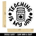 thumbnail image 2 of Teaching is My Jam Teacher School Apples Canning Rubber Stamp for Scrapbooking Crafting Stamping - Medium 1 Inch, 2 of 7