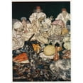 thumbnail image 3 of Arthur Rackham 11x14 Black Modern Framed Museum Art Print Titled - When Puss Saw the Rats and Mice She Didn't Wait to Be Told (1927), 3 of 5