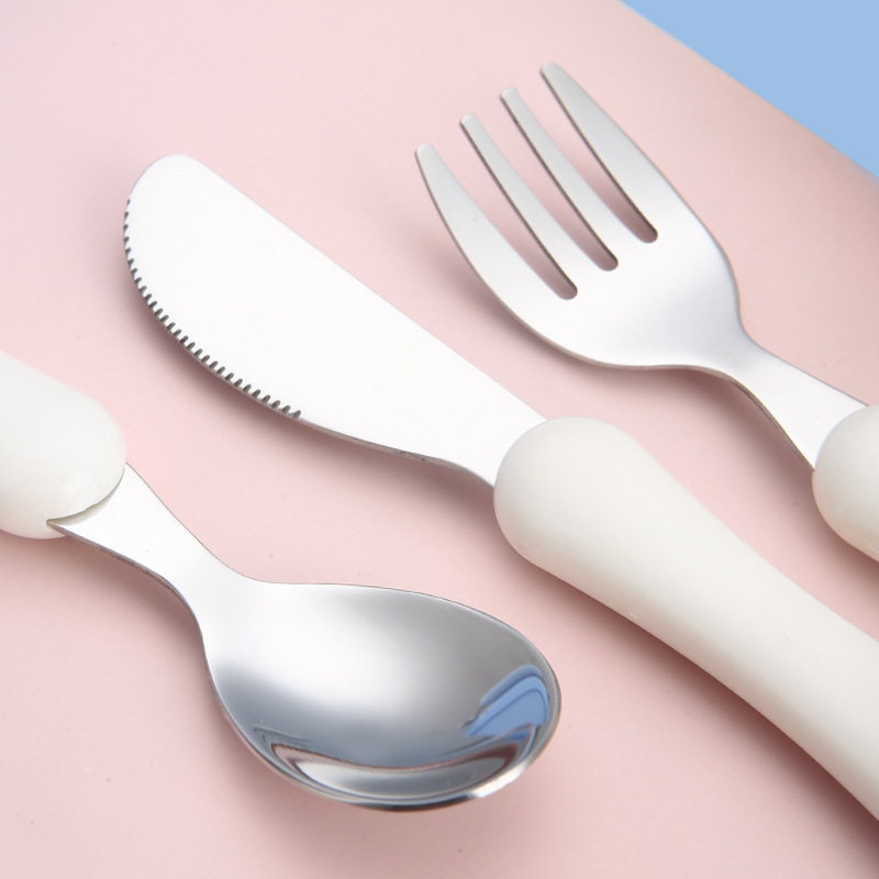Toddler Cute Cartoon Owl Utensils with Case, Kids Spoon Fork and Knife Set, Self-feeding Stainless Steel Baby Silverware, Child Flatware Set, Travel Cutlery Set for Ages 18 Months+