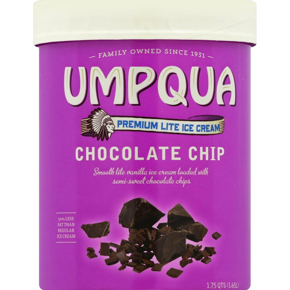 Umpqua Premium Lite Chocolate Chip Ice Cream, 1.75 qt