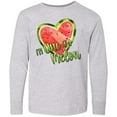 thumbnail image 3 of Inktastic I'm One in a Melon Watermelon Heart Long Sleeve Youth T-Shirt, 3 of 5