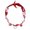 Red, variant on Stylish Silk Scarf Necklace With Alloy Pendants Multilayer Floral Heart Designs Fashion Accessory