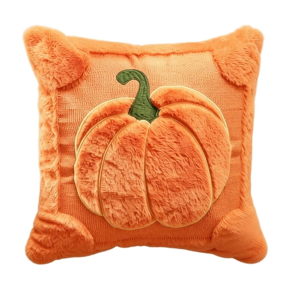 LSLXA Pumpkin Fall Throw Pillow Covers 18X18 Pillow Cover Halloween Home Decorations Cushion Covers Cases For Farmhouse Soft Plush Couch Sofa Pillows For Living Room
