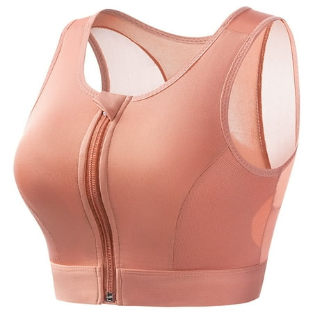 YABCSAZ Plus Size Bras Bras for Women Wirefree Compression Sports Bra Front Closure Bras Close Breast Augmentation Underwear Flex Back Bra Breastfeeding Bralette
