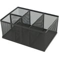 thumbnail image 3 of MyGift Rectangular Metal Mesh Office Supplies Storage Organizer, Black, 3 of 7