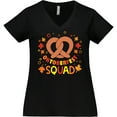 thumbnail image 3 of Inktastic Oktoberfest Squad Fall Leaves Pretzel Women's Plus Size V-Neck T-Shirt, 3 of 5