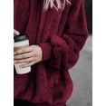thumbnail image 3 of Womens Fuzzy Hoodies Pullover Cozy Oversized Pockets Hooded Sweatshirt Athletic Fleece Hoodies, 3 of 5