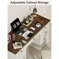 thumbnail image 5 of 60" Farmhouse Executive Desk with File Drawer, Storage Cabinet, Wood Home Office Desk , Rustic Computer Writing Desk for Home, Study, Work, Writing, 5 of 9