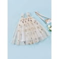 thumbnail image 3 of StylesILove Baby Toddler Girls Sleeveless Rainbow Mesh Tulle Star Tutu Dress Birthday Wedding Party Sundress Outfit (18-24 Months, Ivory & Sequin Star), 3 of 7