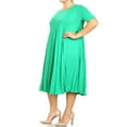 thumbnail image 5 of MOA COLLECTION Women's Plus Oversize Solid Casual Loose Fit Short Sleeve Jersey Knit A-Line Midi Dress, 5 of 5