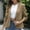 Khaki, variant on Mgmyaa Blazers for Women Solid Color Business Casual 3/4 Sleeve Notch Collar Button Suit Jacket Office Jacket Coat