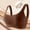 Coffee, variant on WCJM Women's No Wire Seamless Bra Push Up Soft Cup Daily Comfort Top Sports Bra(Light Blue,XL）